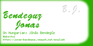 bendeguz jonas business card