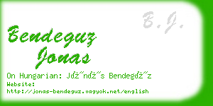 bendeguz jonas business card